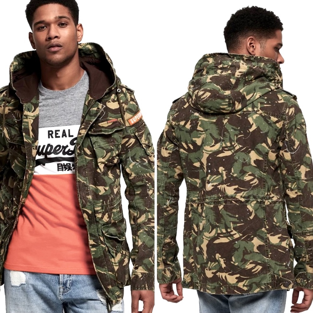 Superdry Green Camouflage Military Field Jacket